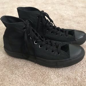 All Black Converse High Tops